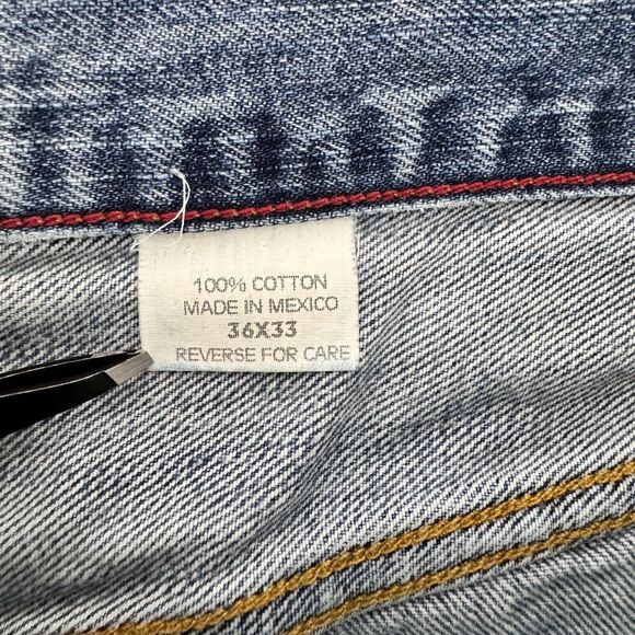 Hollister Jeans Custom Denim Men 34x32 Ripped Distressed Faded American Workwear - Picture 11 of 15